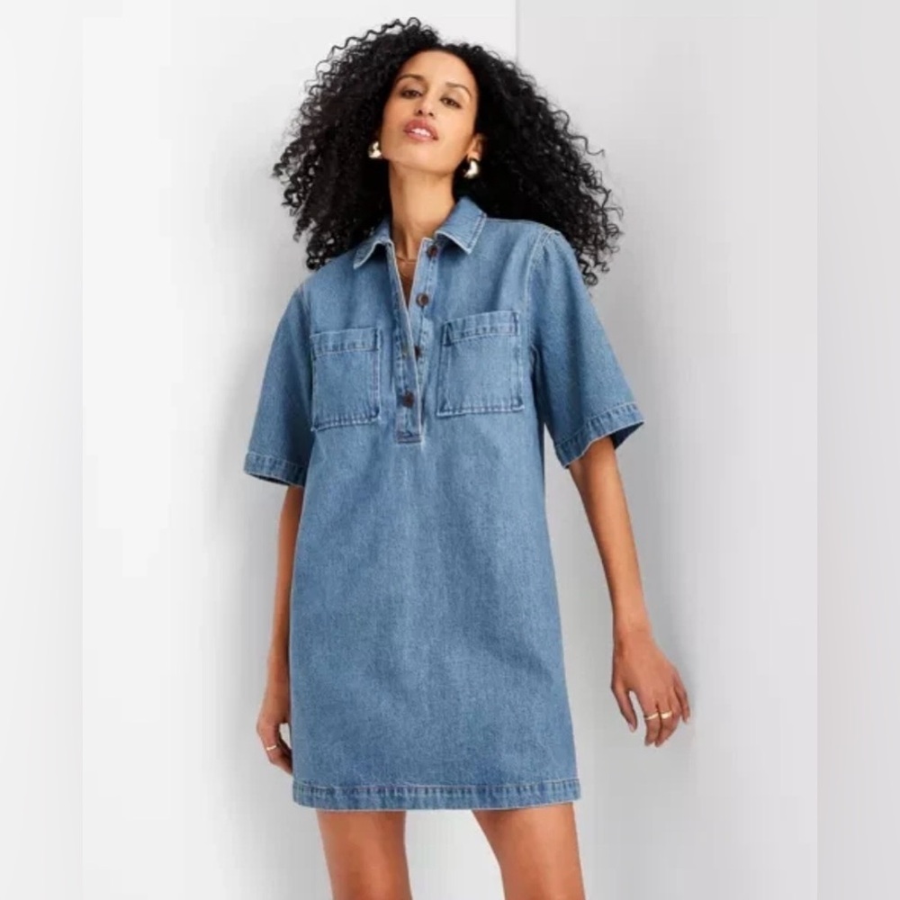 Future collective Medium Wash shirt dress size S